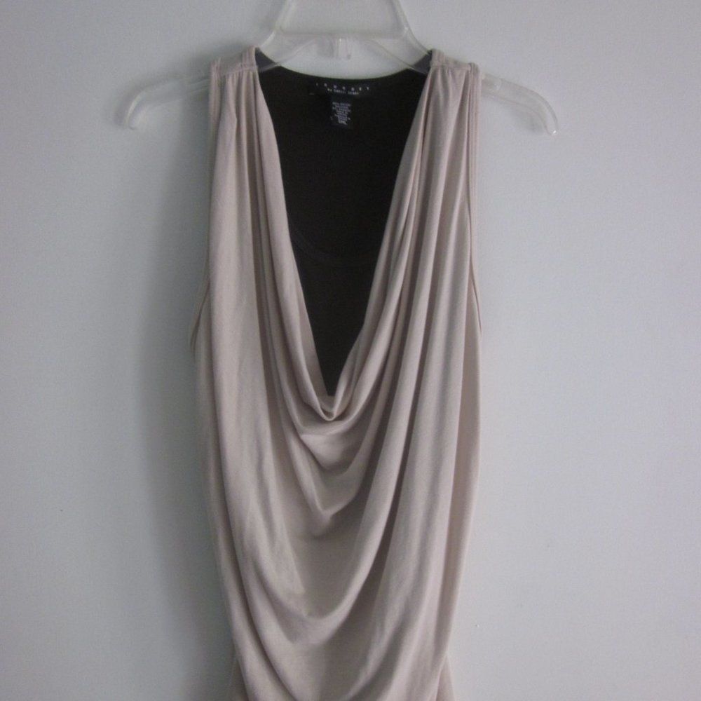 Laundry By Shelli Segal Beige Drape Tank Top